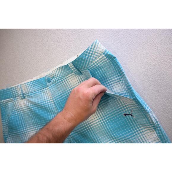 Puma Golf Shorts DryCell Performance Plaid Flat Stretch Athletic Mens Sz 34 - Picture 3 of 7